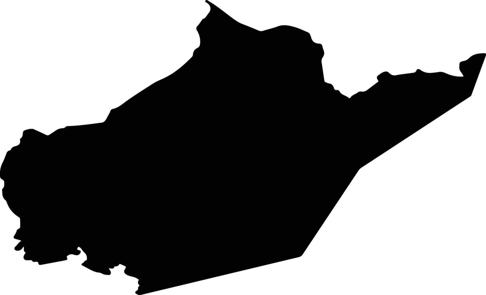 Balakan District Azerbaijan silhouette map vector