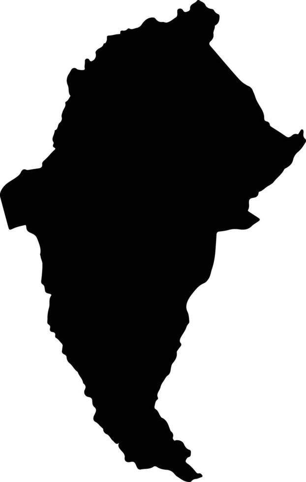 Balama Mozambique silhouette map vector
