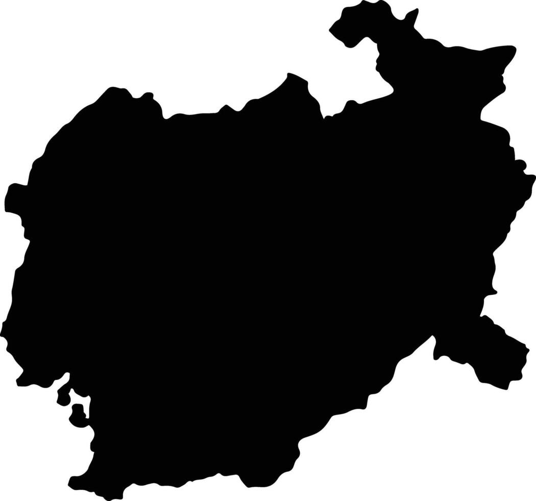 Balangir India silhouette map vector