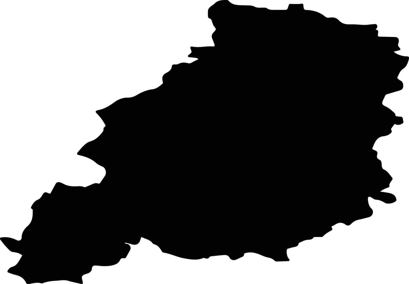 BALAN Romania silhouette map vector