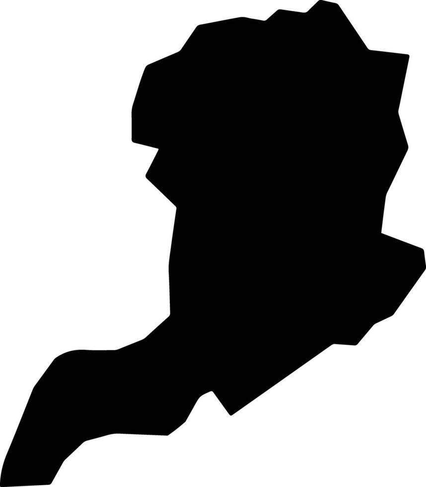 Balanga Nigeria silhouette map vector