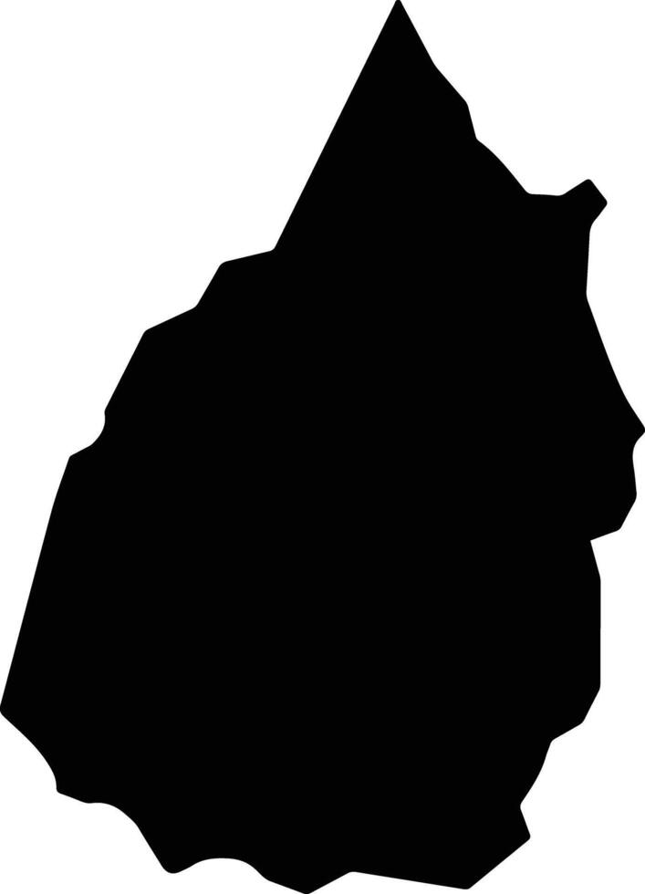 Balembouche Saint Lucia silhouette map vector