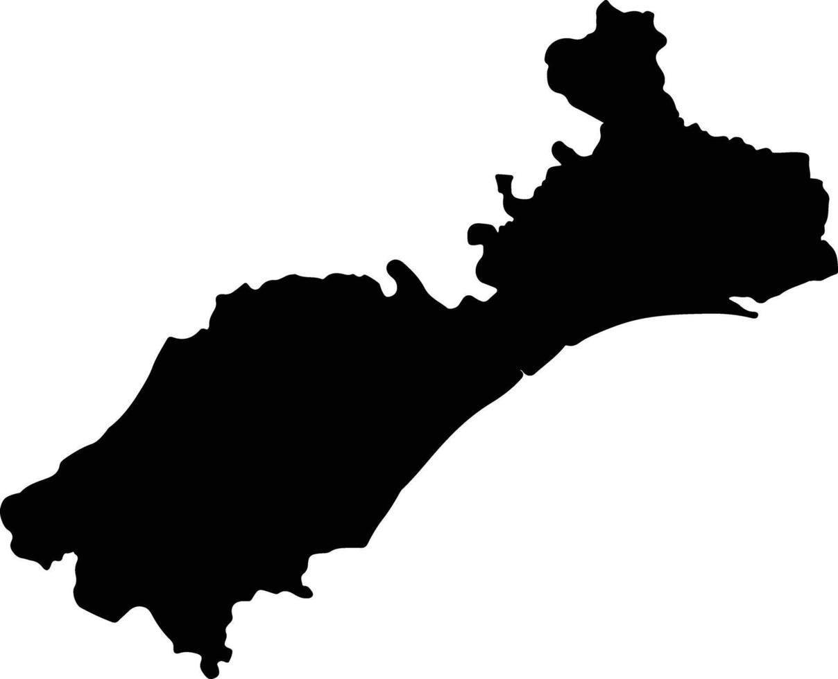 Baleshwar India silhouette map vector