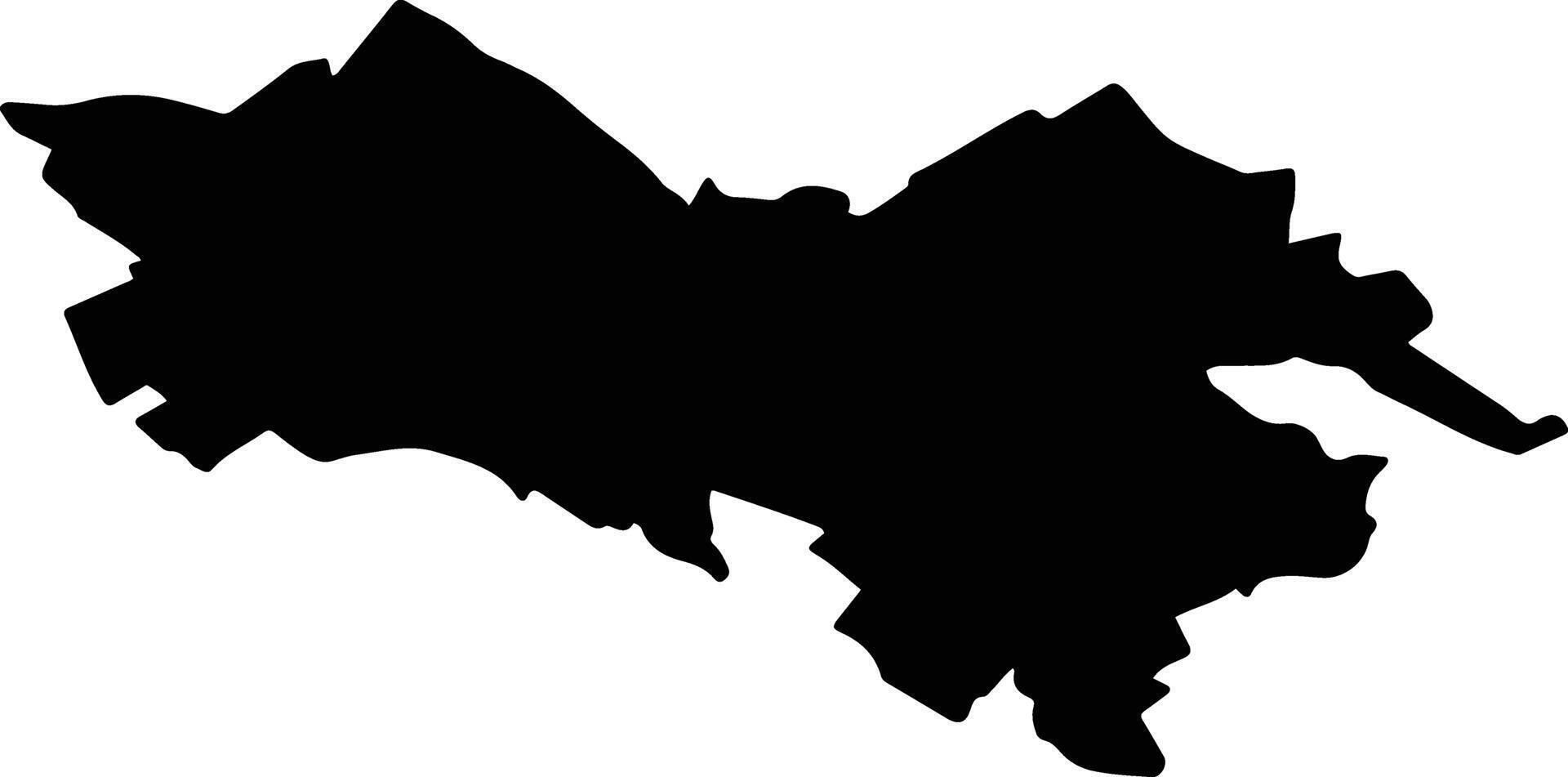 BALUSENI Romania silhouette map vector