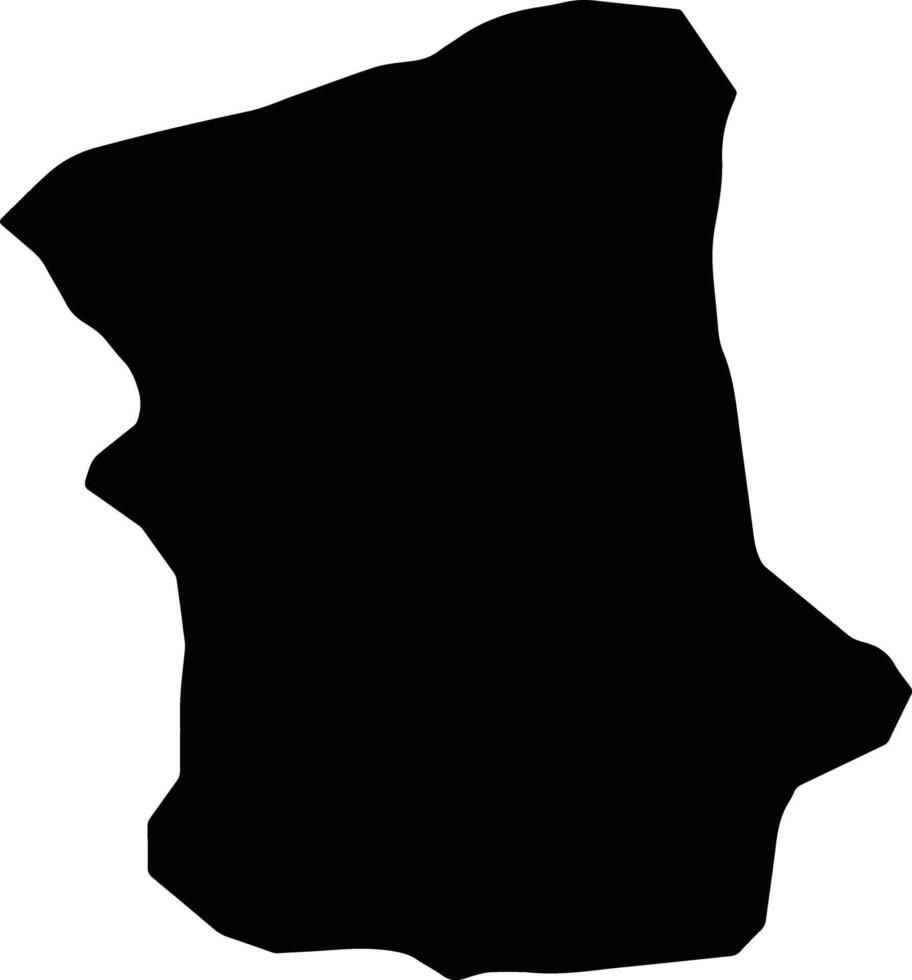 Bambey Senegal silhouette map vector