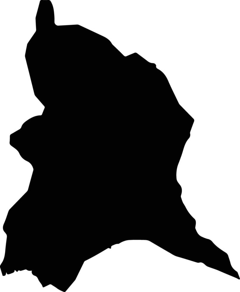 Bambouti Central African Repu silhouette map vector