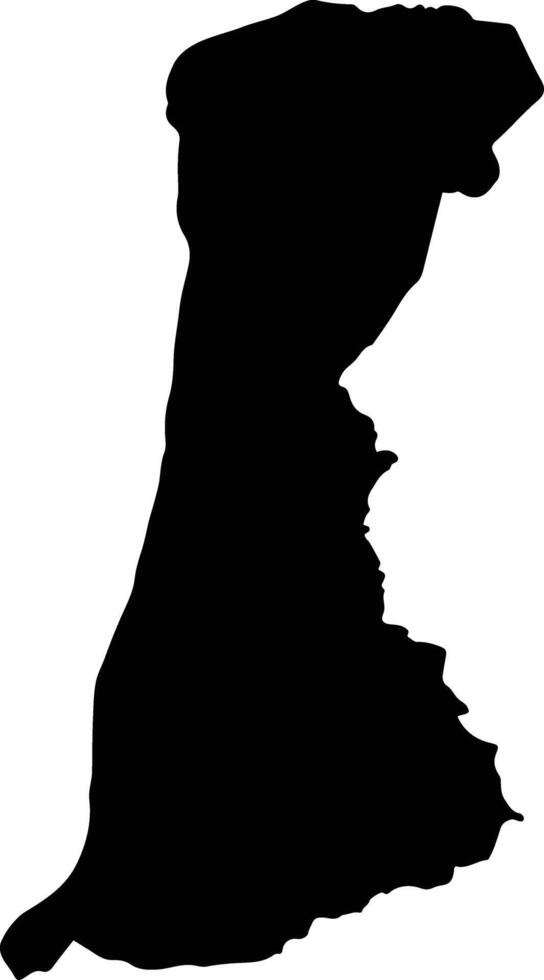 Ban Fang Thailand silhouette map vector