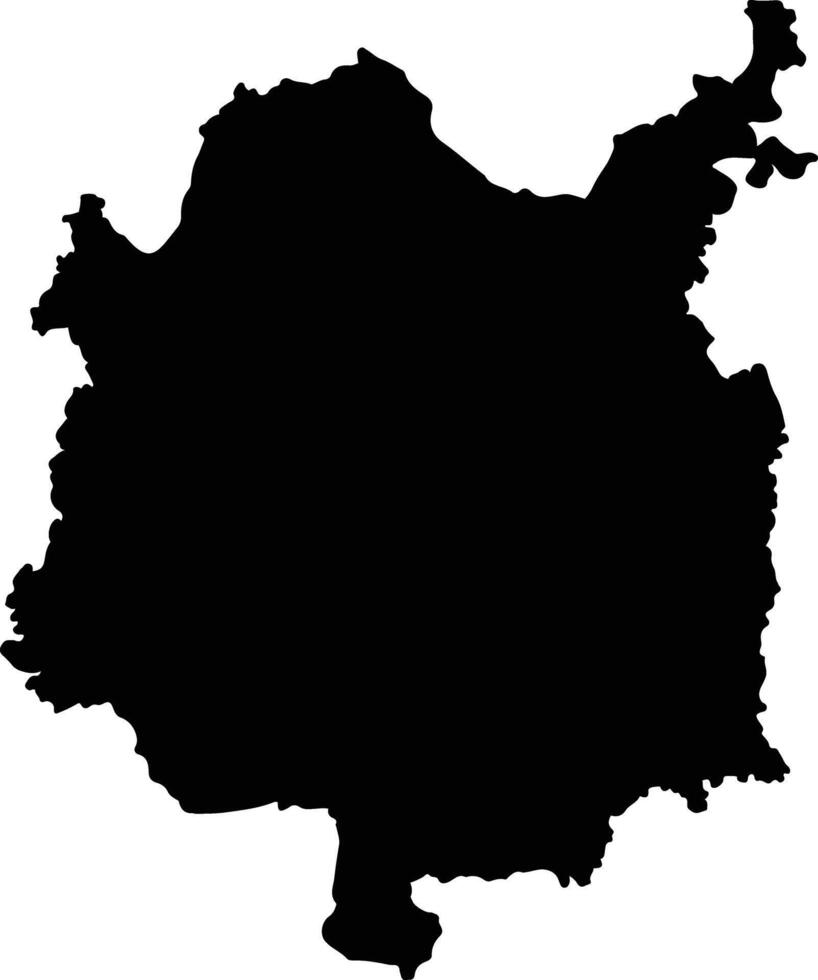 Ban Dung Thailand silhouette map vector