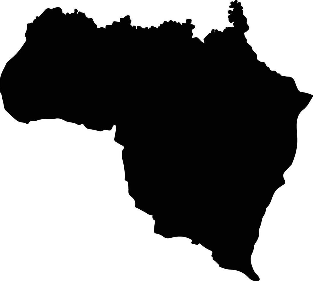 Ban Thaen Thailand silhouette map vector