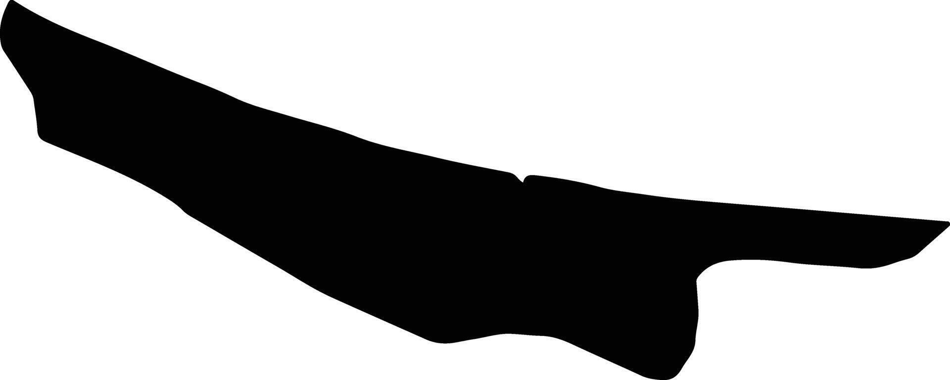 Bandar e Anzali Iran silhouette map vector