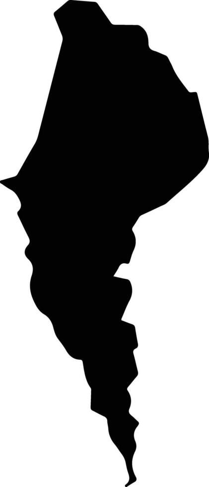 Bandeirantes do Tocantins Brazil silhouette map vector