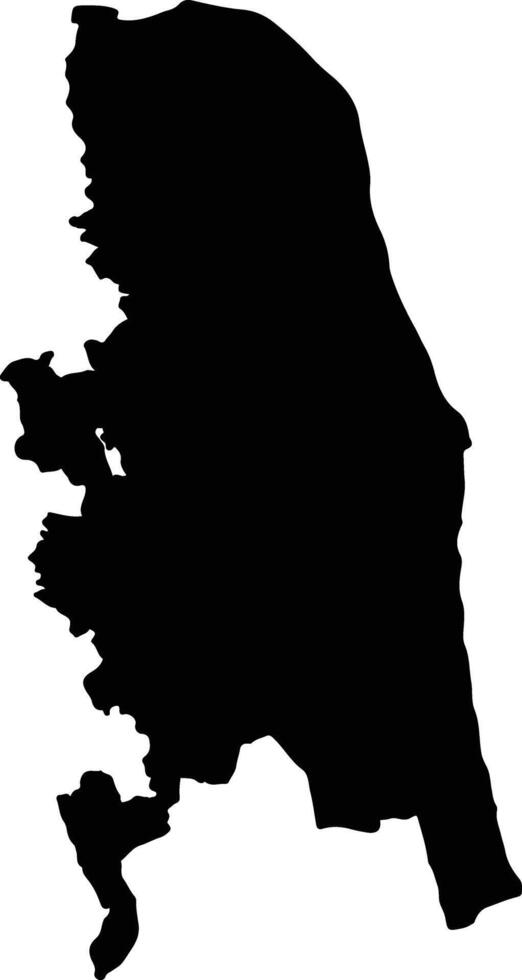 Bandarban Bangladesh silhouette map vector