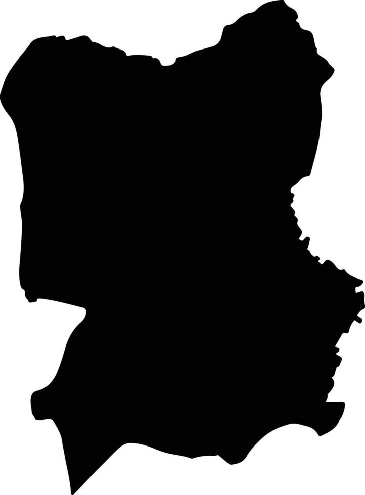 Bang Ban Thailand silhouette map vector
