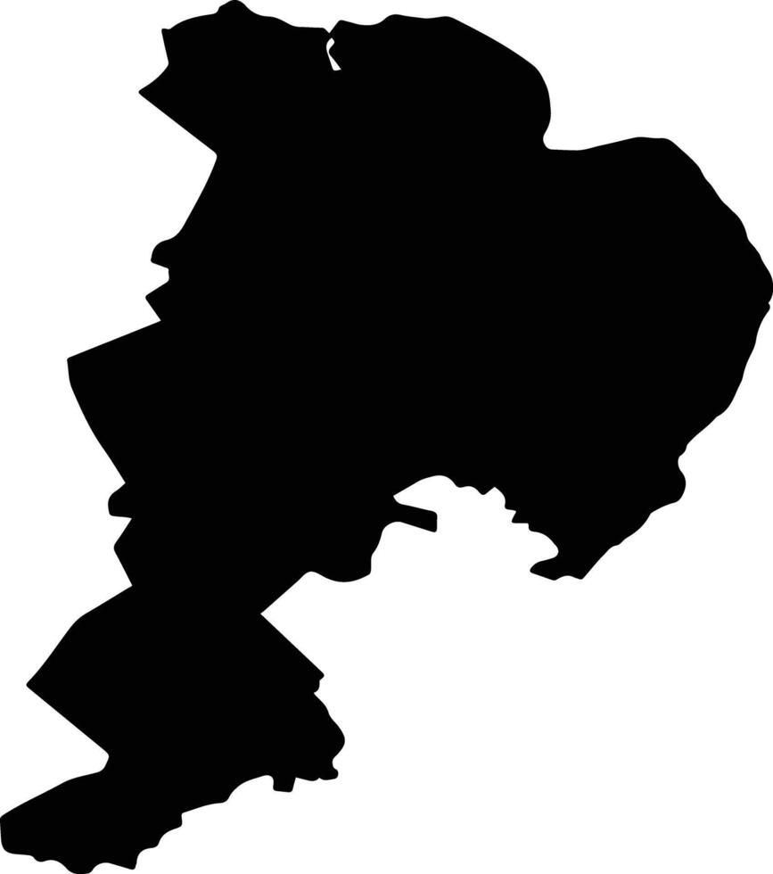 Banes Cuba silhouette map vector