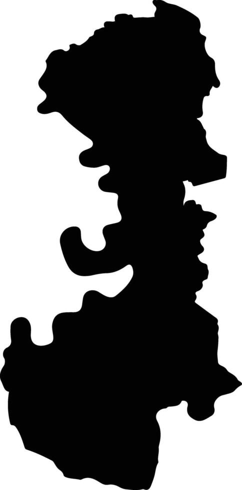 Bang Khla Thailand silhouette map vector