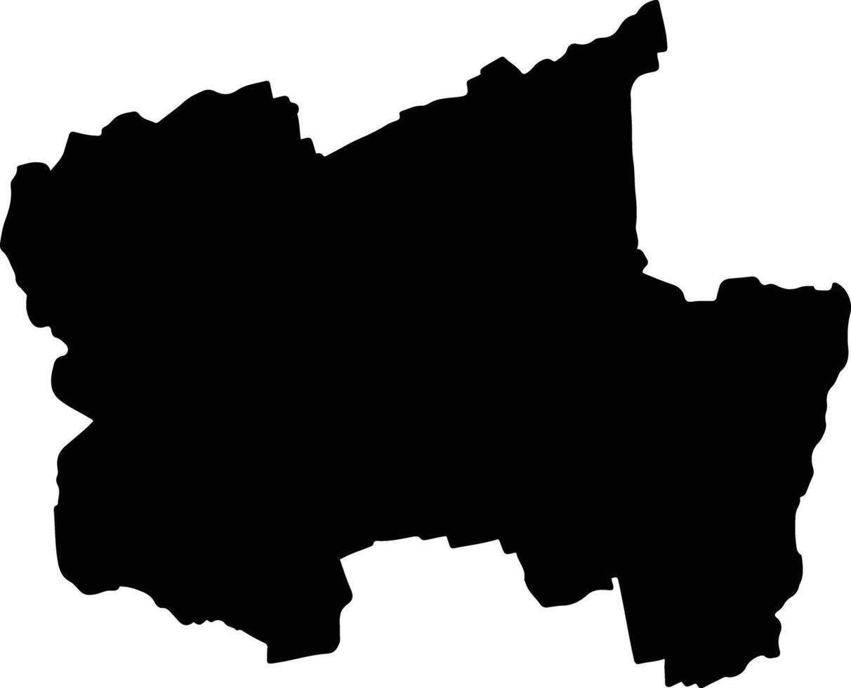 Bang Phae Thailand silhouette map vector