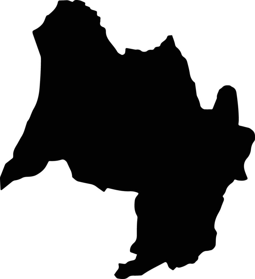 Banga Angola silhouette map vector