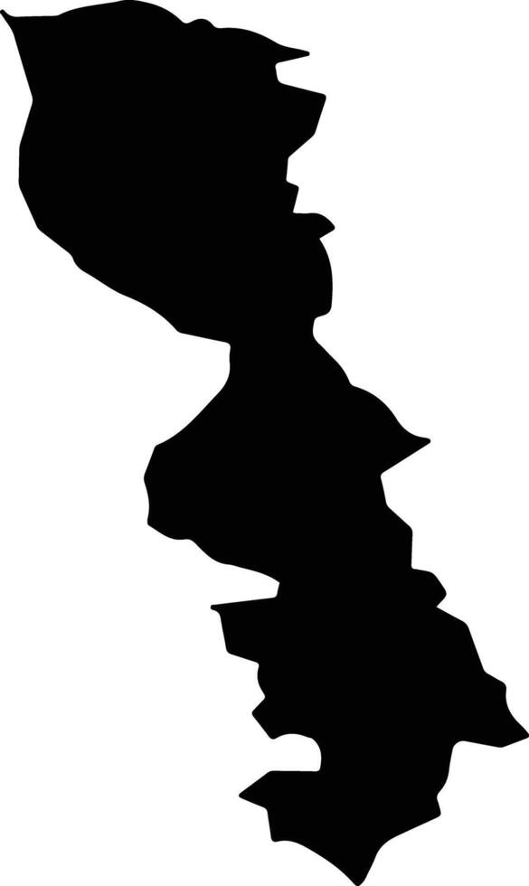 Bangexian China silhouette map vector