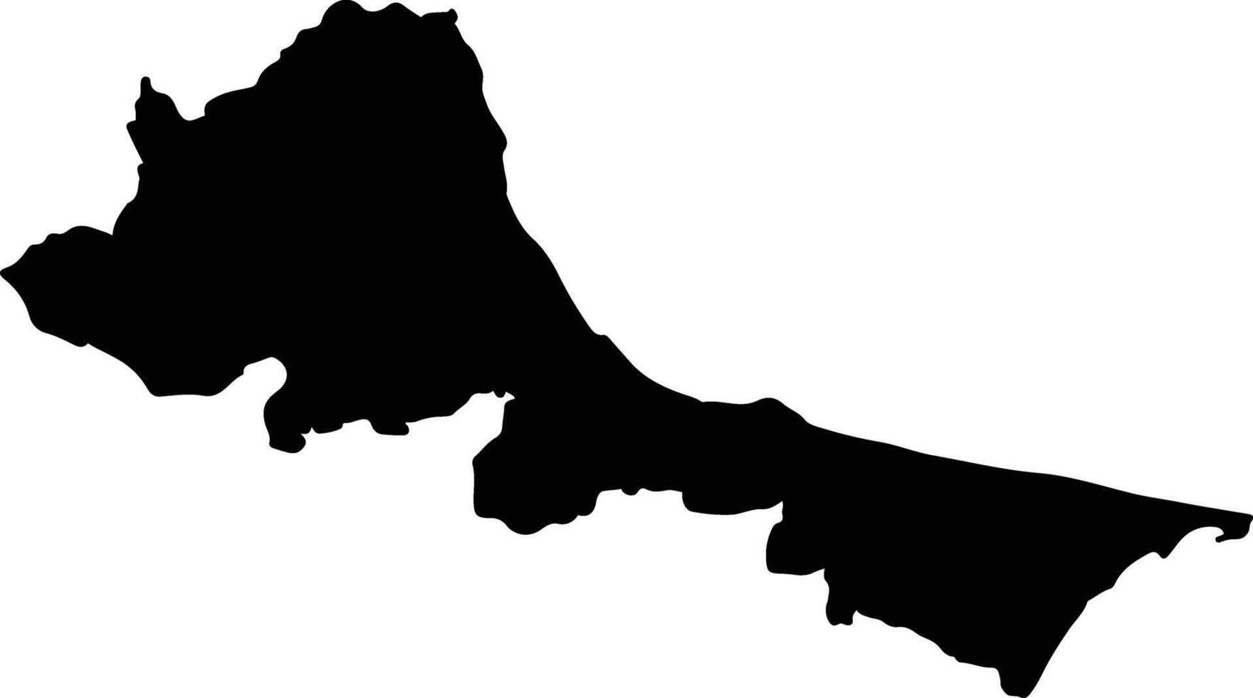 Bangka Tengah Indonesia silhouette map vector