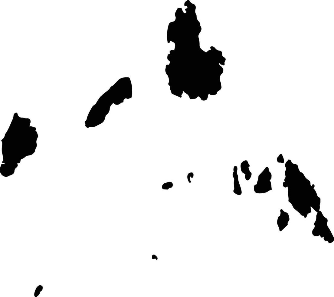 Banggai Laut Indonesia silhouette map vector