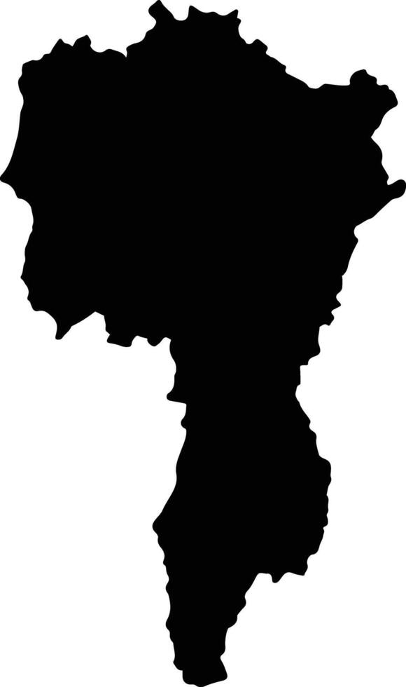 Bangli Indonesia silhouette map vector