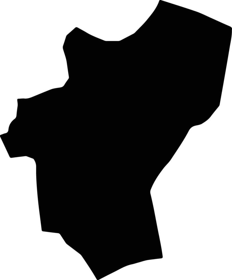 Bani Dabyan Yemen silhouette map vector