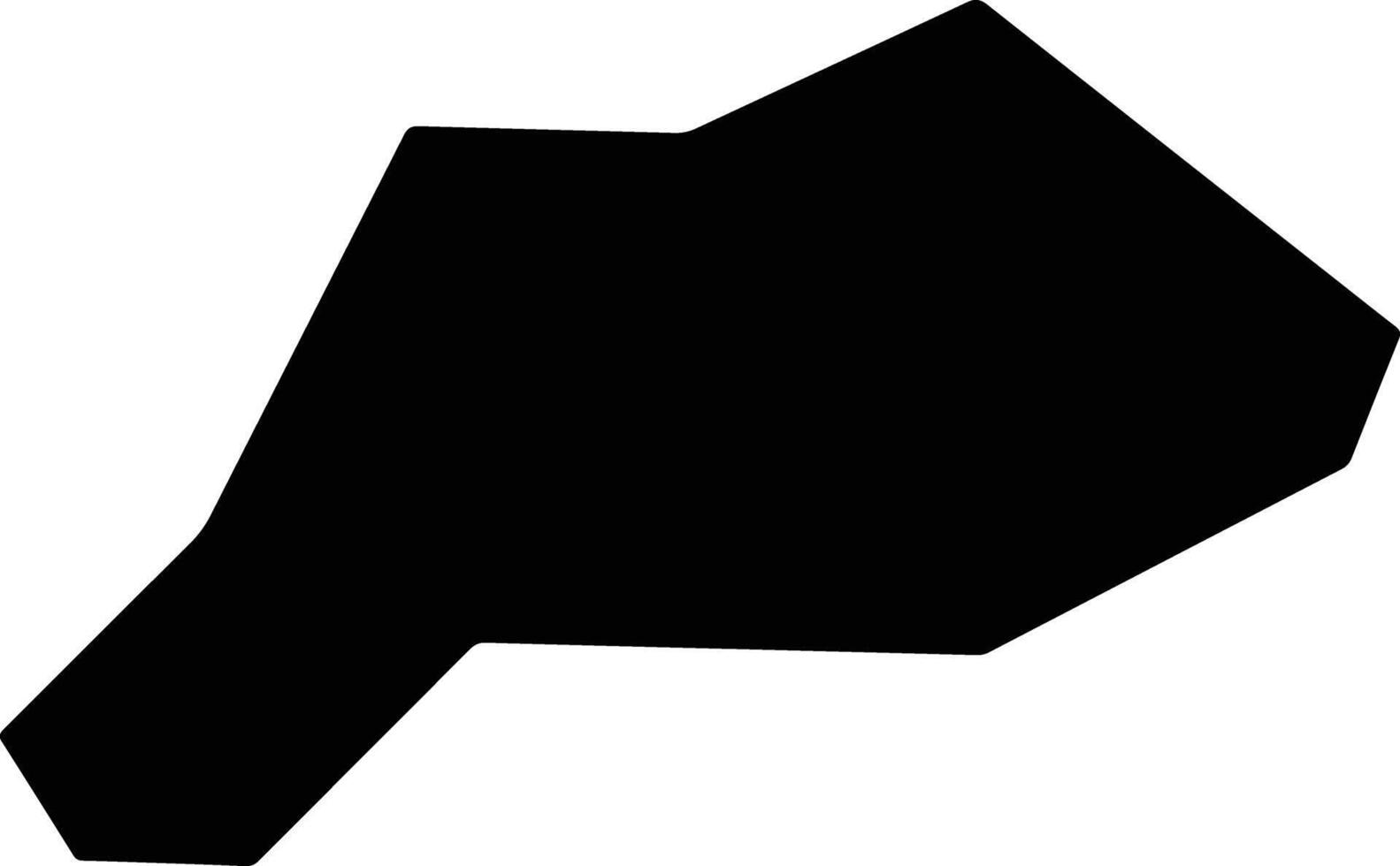Bannu Pakistan silhouette map vector