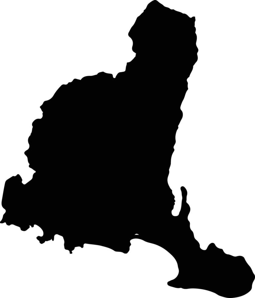 Banyuwangi Indonesia silhouette map vector
