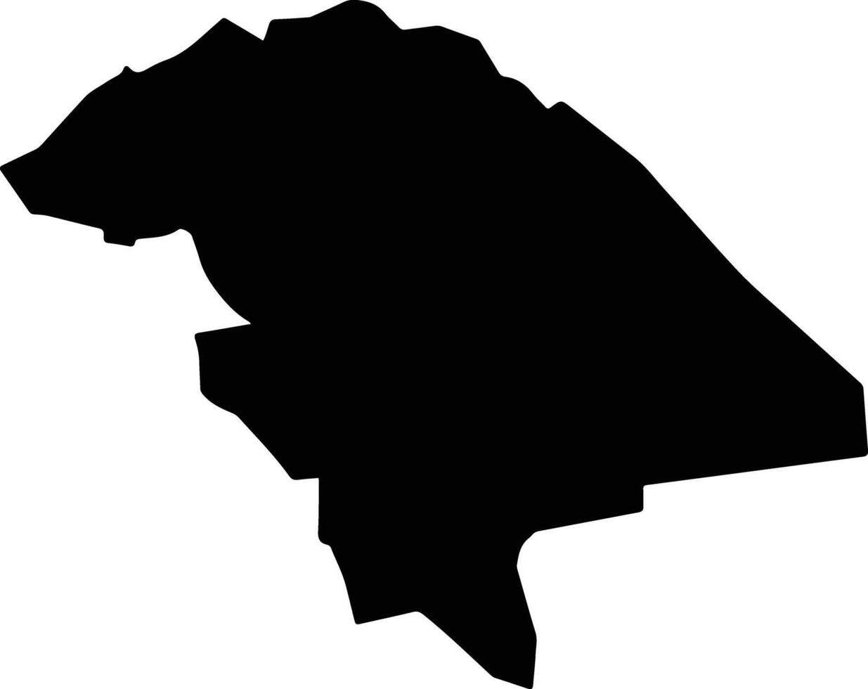 Baqim Yemen silhouette map vector