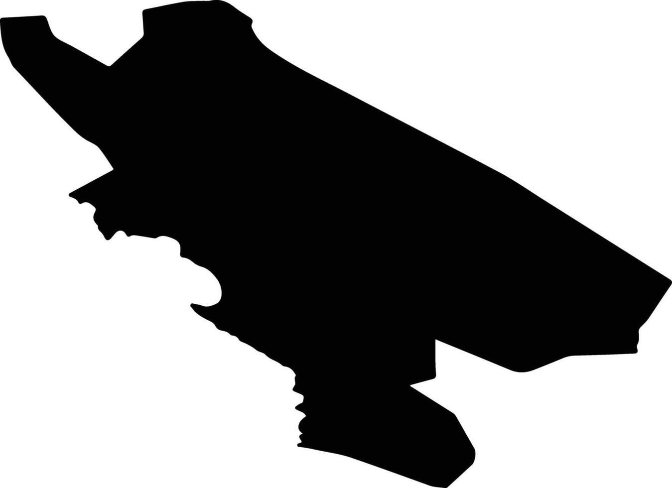 Bar Municipality Montenegro silhouette map vector