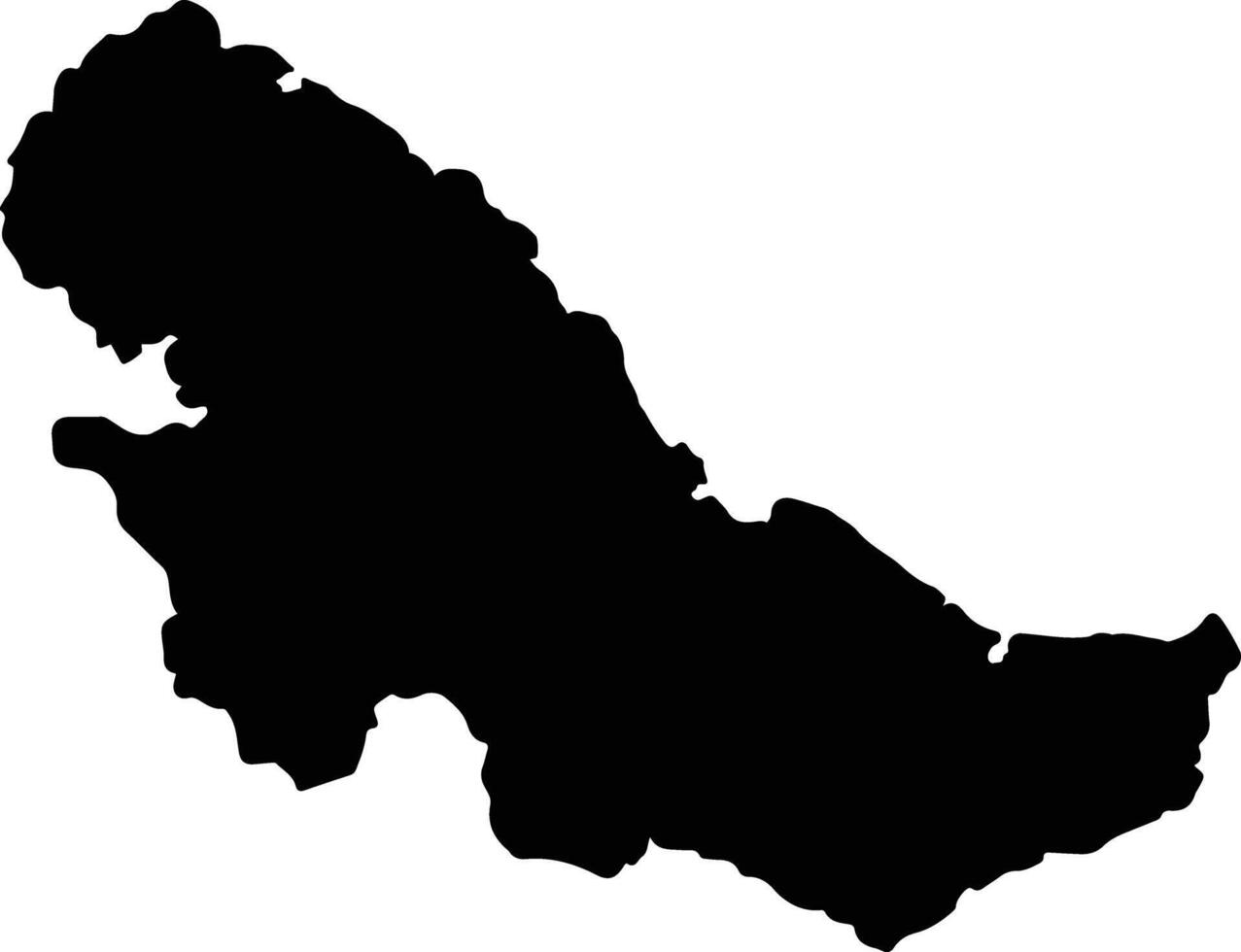 Baracoa Cuba silhouette map vector