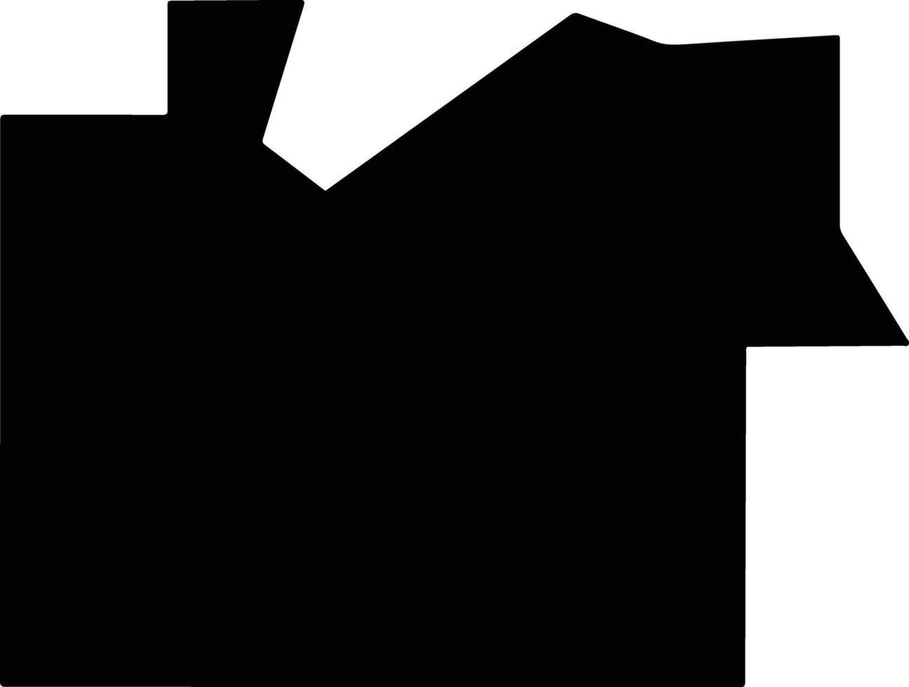 Baraga United States silhouette map vector