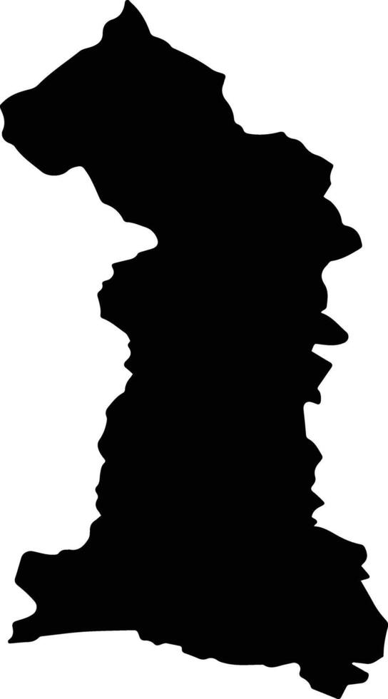 BARBATESTI Romania silhouette map vector