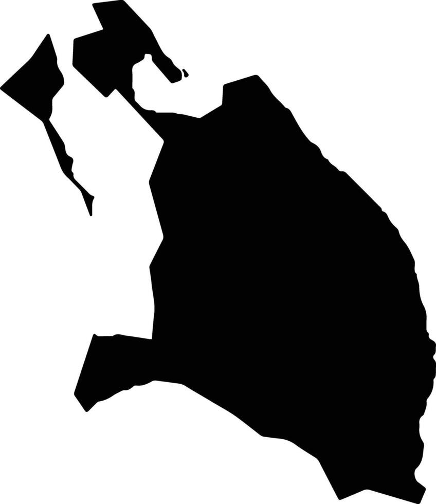 Barbuda Antigua and Barbuda silhouette map vector