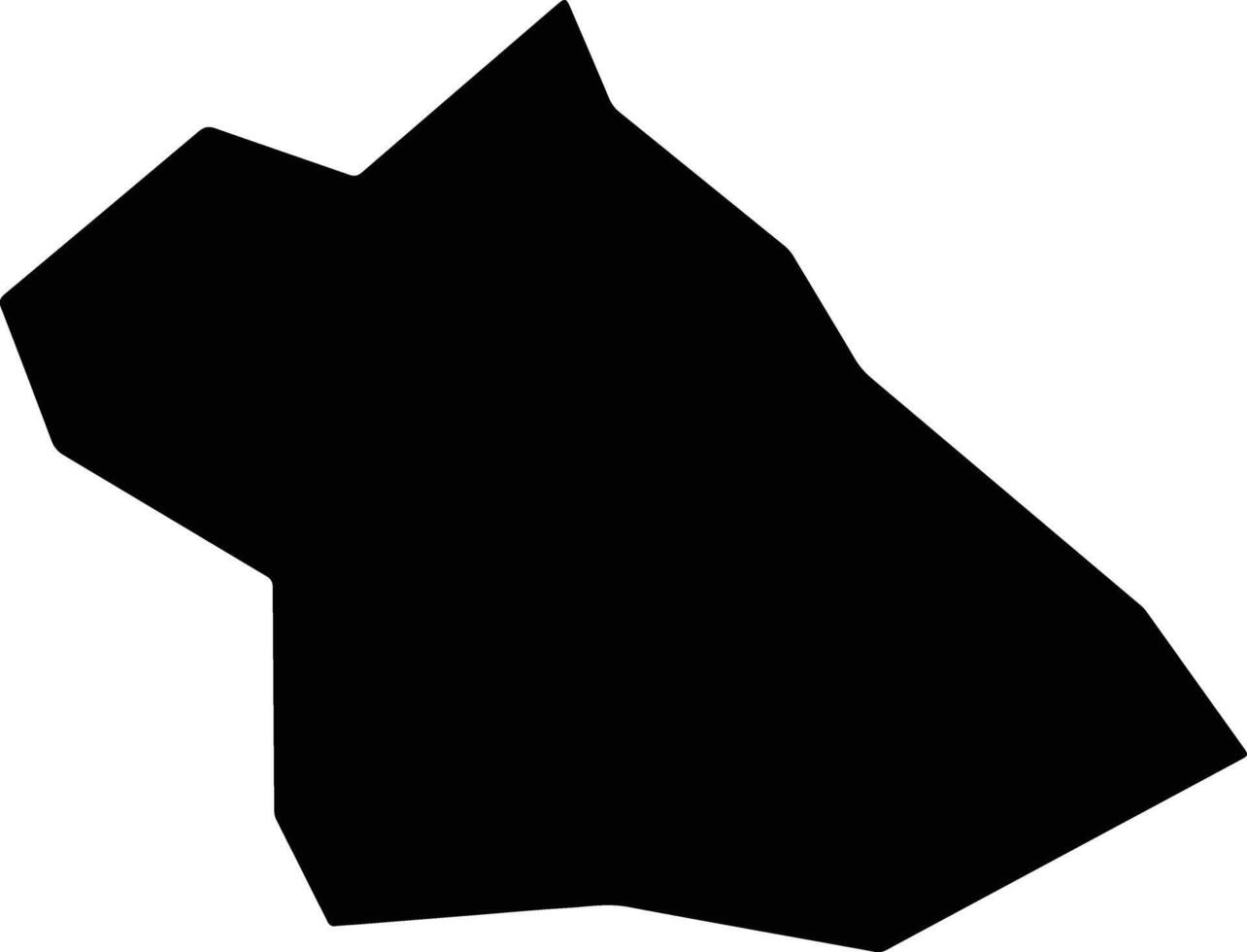 Barda District Azerbaijan silhouette map vector