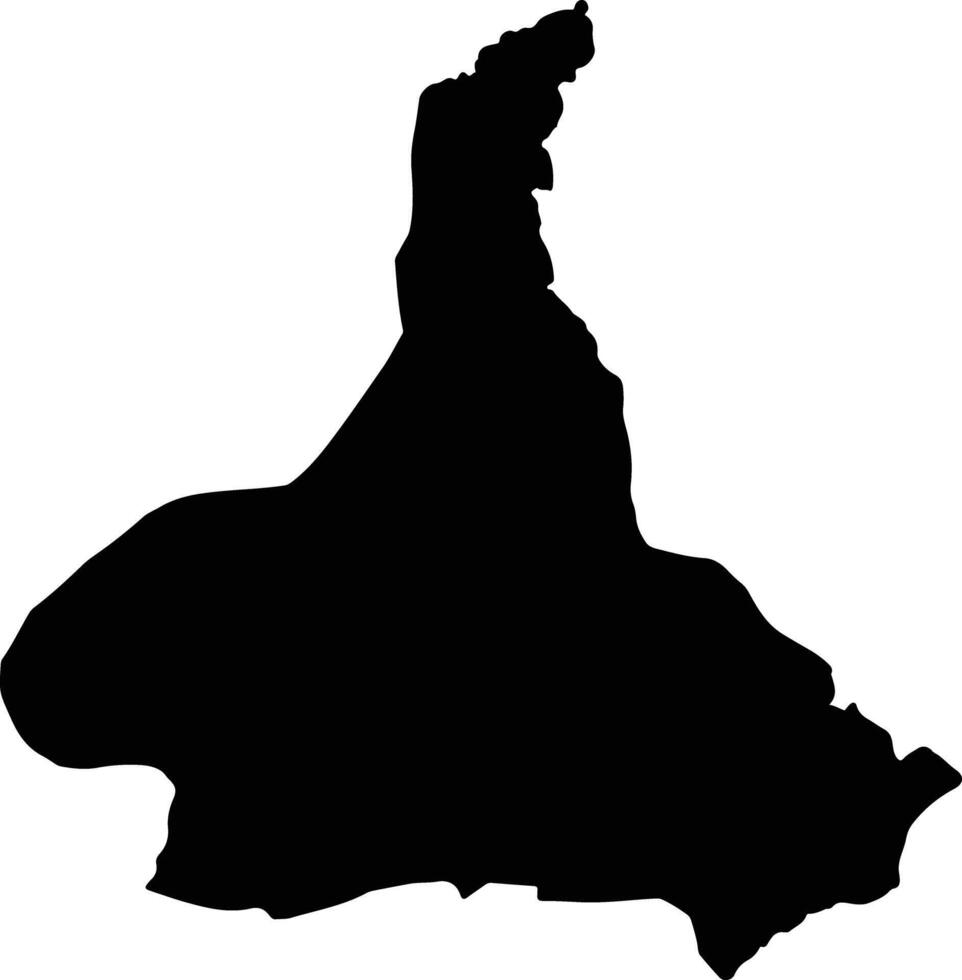 Barito Utara Indonesia silhouette map vector