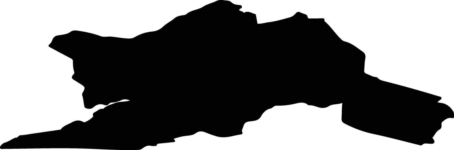 Barkavas pag Latvia silhouette map vector