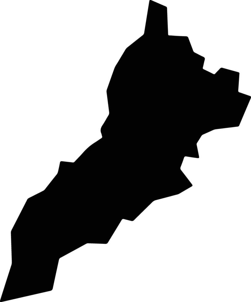 Barkin Ladi Nigeria silhouette map vector
