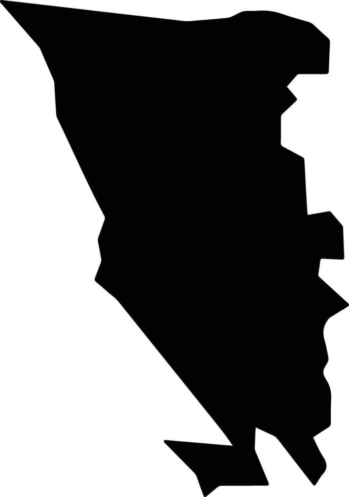 Barra do Mendes Brazil silhouette map vector