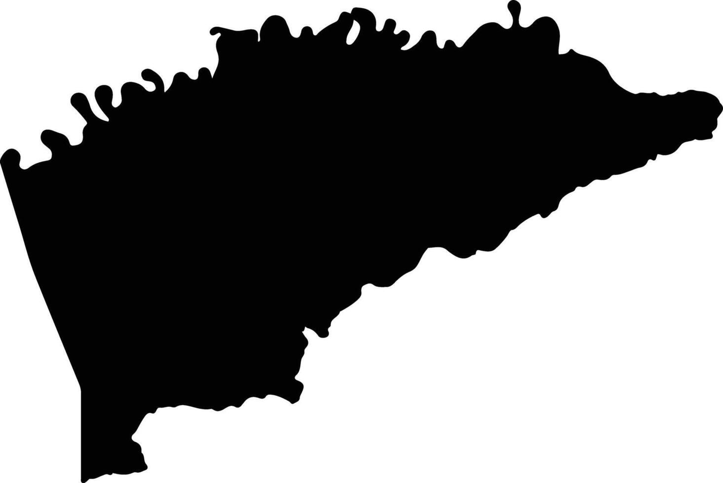 Barranco Mina Colombia silhouette map vector