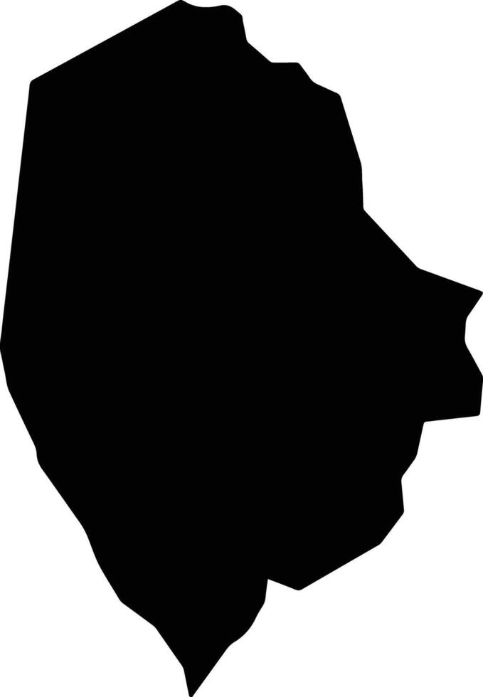 Barre Duchaussee Saint Lucia silhouette map vector