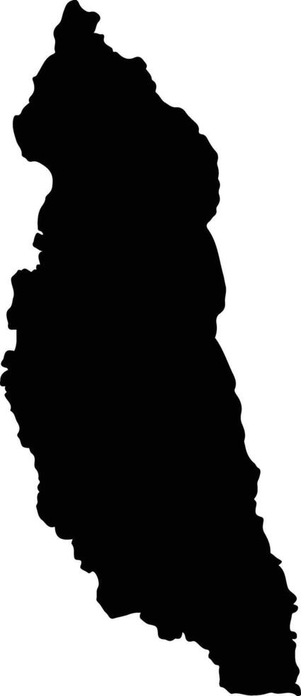 Barue Mozambique silhouette map vector