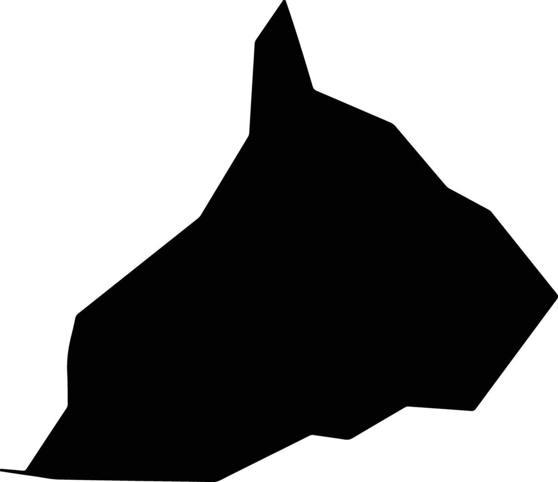Barzhong Bhutan silhouette map vector