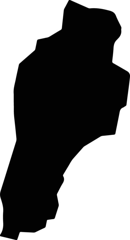 Bassa Nigeria silhouette map vector