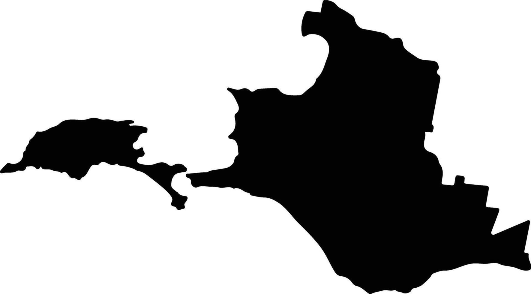 Bass Coast Australia silhouette map vector