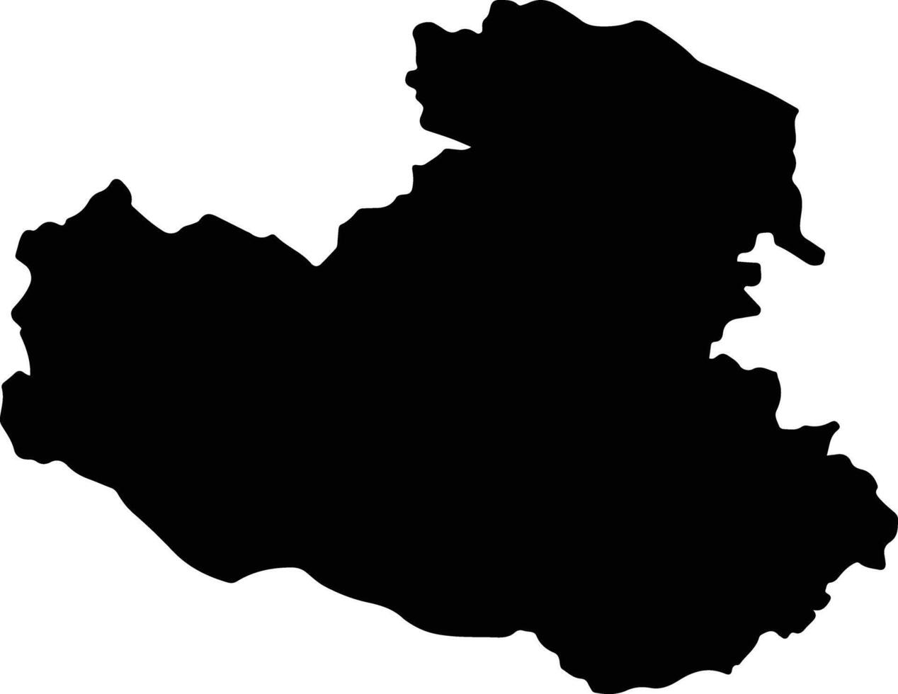 Basti India silhouette map vector