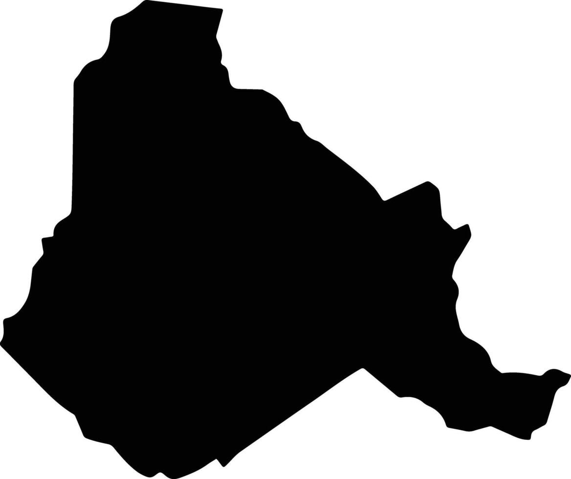 Batangafo Central African Repu silhouette map vector