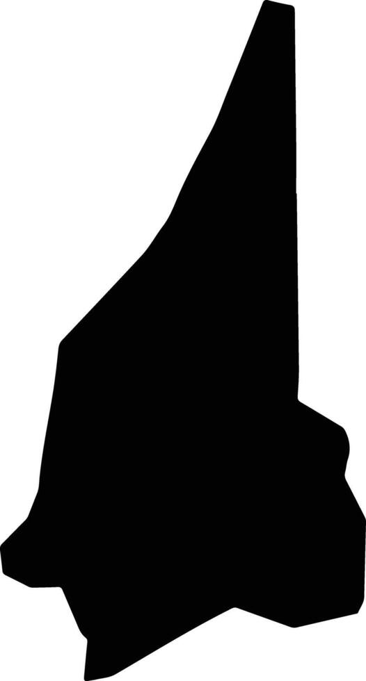 Batha Est Chad silhouette map vector