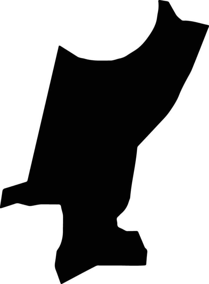 Batha Ouest Chad silhouette map vector