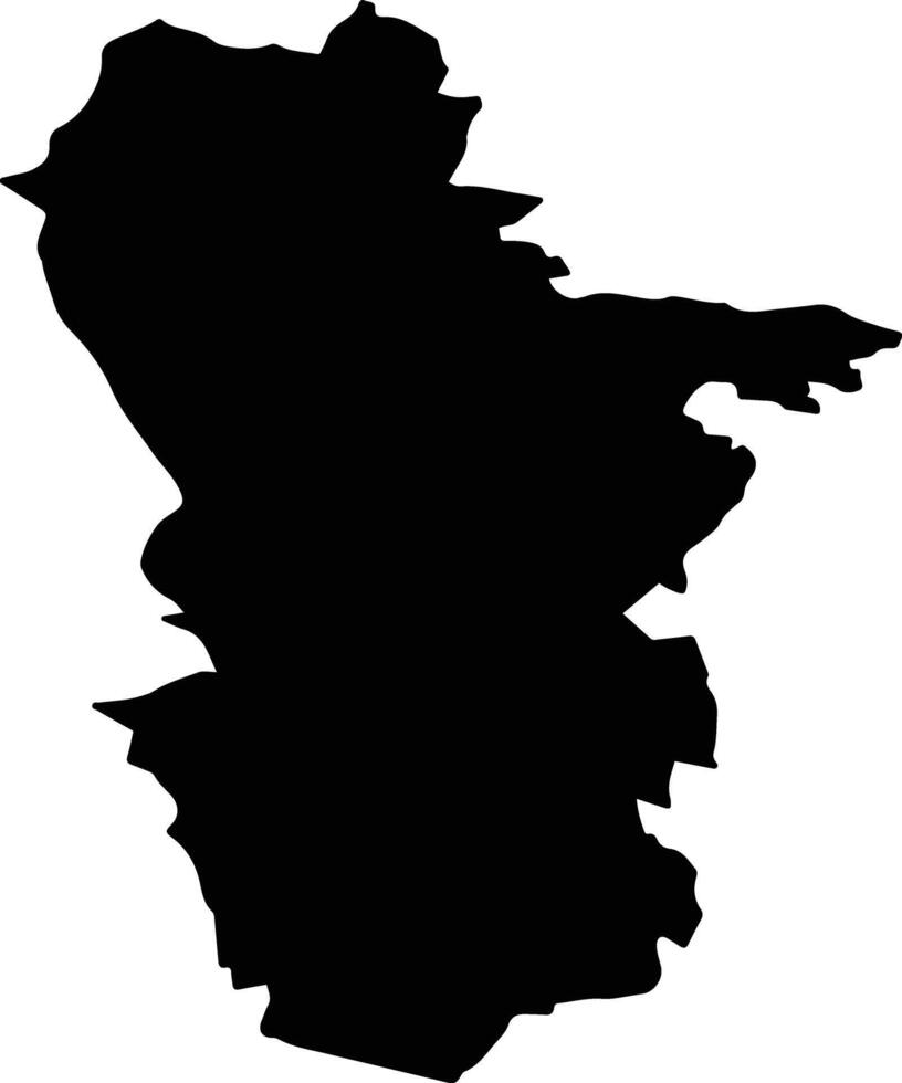BATOS Romania silhouette map vector